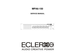 Ecler MPA6 150 Service Manual 