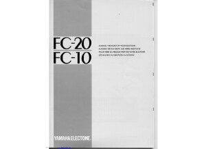 Manuel Yamaha Electone FC-20 