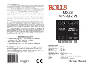 Rolls MX28 Mixer Manual & Schematic 