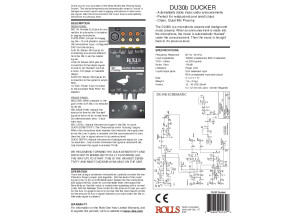 Rolls DU30b Preamp Ducker Manual & Schematic 