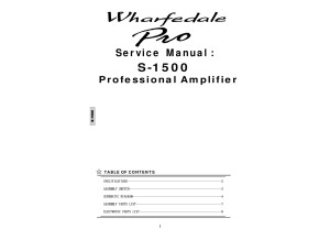 Wharfdale Pro S 1500 Service Manual 