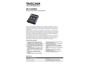 Tascam US 144MKII French 
