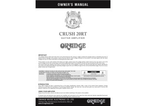 Crush 20RT Manual