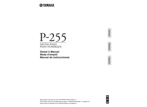 P 255 Owner’s Manual fr 