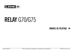 Relay G70 & G75 User Manual   French  
