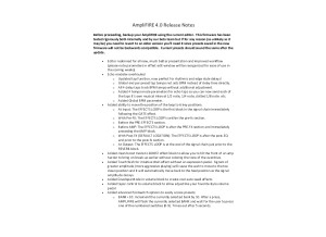 AmpliFIRE v4.0 Release Notes 