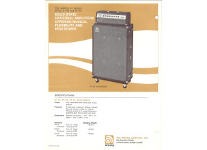 Ampeg Amplifier Catalog   1971 Pg 1 