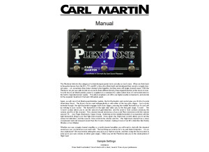 Carl Martin Plexitone manual 