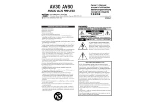 Vox AV30 & AV60 Manual 