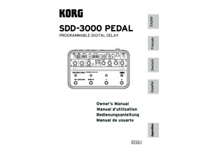 Manuel d'utilisateur KORG SDD-3000 Pedal