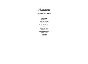 Alesis Elevate 3 MKII Manual & Mode d'emploi