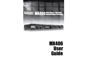 Lexicon MX400XL - Manual EN 