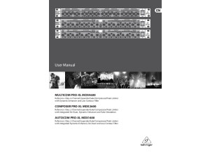 BEHRINGER MDX2600 - Manual EN