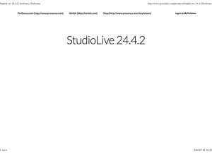 PreSonus StudioLive 24.4.2   Live and Studio Mixing Console   Softwares Reference Library EN 