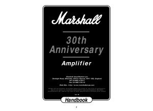 Marshall 6100 30th Anniversary   User Manuel 
