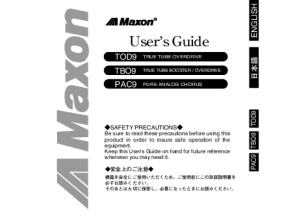 manual Maxon TBO9 