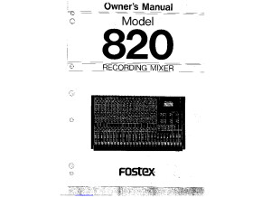 console Fostex 820 