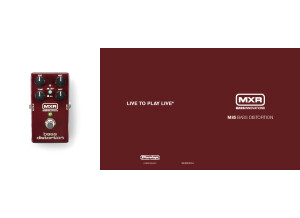MXR M85 Bass Distortion Manual