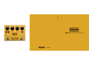 MXR M287 Sub Octave Bass Fuzz Manual