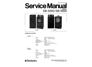 Technics SB 5000 SB 6000 Service Manual 