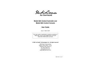 StudioComm 68A/69A Manual
