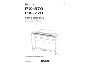 Casio PX-770 & PX-870 Manual