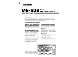 Boss ME50 B (mode d'emploi en français)