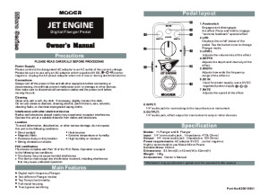 Mooer Jet Engine Manual