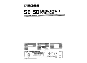 Boss SE 50 notice FR 