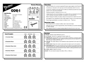 ODR1 Owners Manual 