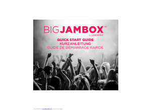 Jawbone Big JAM Box   BlueTooth 2.1 Speaker   Manual 