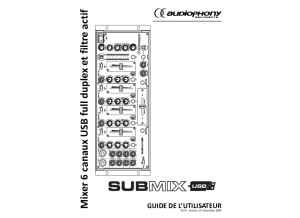 Audiophony SUBMIX Mode d'emploi 