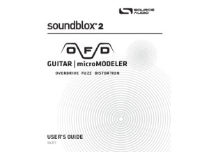 Source Audio Soundblox 2 OFD Guitar MicroModeler Manual
