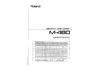 ROLAND   M 480 OM 