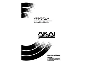 Akai MFC-42 Owners Manual
