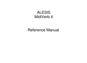 Alesis MidiVerb4 Reference Manual