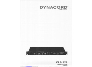 Dynacord CLS 222 Datasheet
