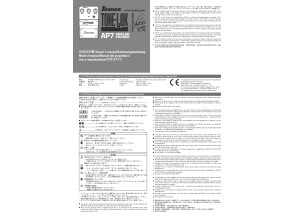 Ibanez AP7 Analog Phaser Manual Multilingue