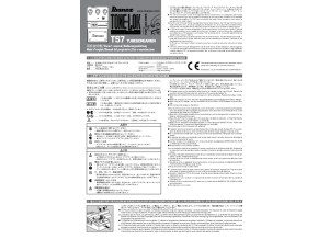 Ibanez TS7 Tube Screamer Manual Multilingue