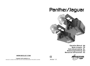 JB Systems Panther Operation Manual