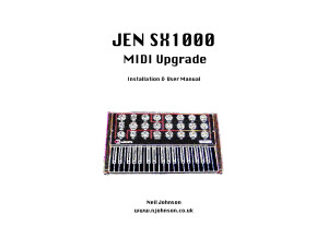 Jen SX1000 Midi Upgrade InstallationManual