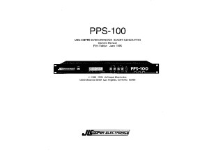 JL Cooper Electronics PPS_100_User_Manual