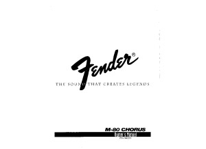 Manual Fender M-80 Chorus