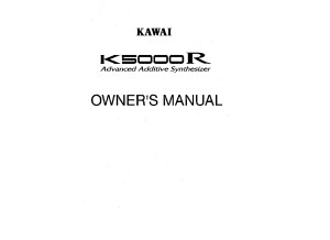 Kawai K5000R Owners Manual