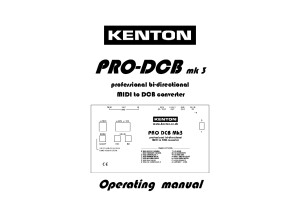 Kenton Pro DCB mk3 Operating Manual