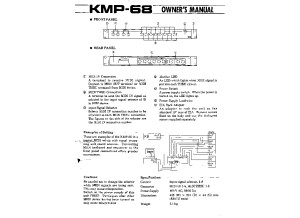 Korg KMP-68 Owners Manual