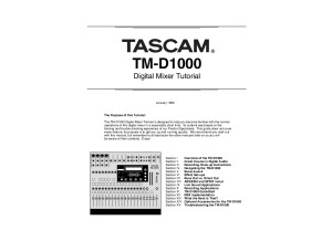 Tascam TM-D1000 Tutorial