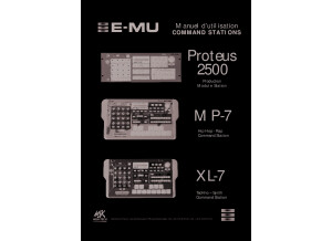 Manuel E-MU Proteus 2500 - MP-7 - XL-7