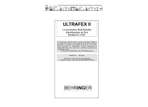 Notice UltraFex II EX3100