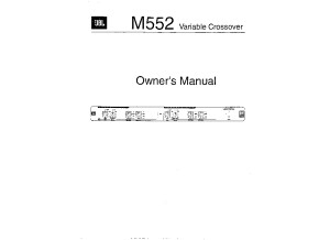 Owner's manual M552